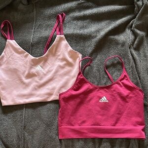2- Set Adidas Dual-Tone Sports Bras in Pink and Red
